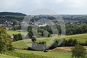 Beautiful rolling landscapes around Wijlre, South Limburg, the Netherlands photo