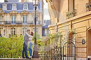 Beautiful romantic couple in Paris