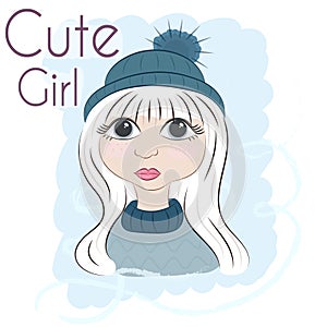 Beautiful romantic girl, cute girl, T-shirt Graphics, illustration princess girl. Vector Cute beautiful fashionable girl, design