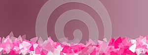 Beautiful romence concept banner with space for text. Abstract pink background photo