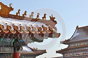 Beautiful roof mascot of Chinese palace