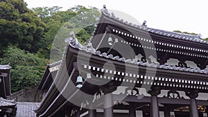 Beautiful roofs of Hase-Dera Temple in Kamakura