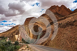 The beautiful Rose Valley - Vallee des Roses, near Ouarzazate, Morocco