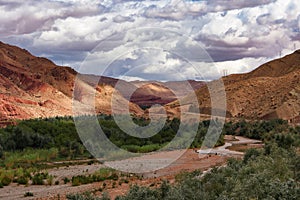 The beautiful Rose Valley - Vallee des Roses, near Ouarzazate, Morocco