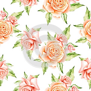 Beautiful roses seamless pattern
