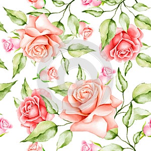 Beautiful roses seamless pattern