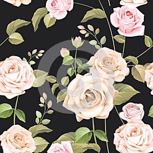 Beautiful roses seamless pattern