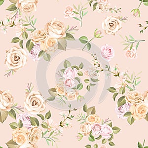 Beautiful roses seamless pattern