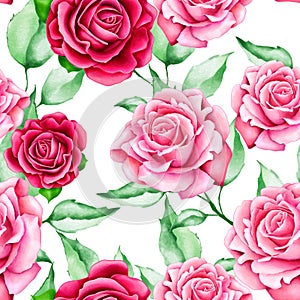 Beautiful roses seamless pattern