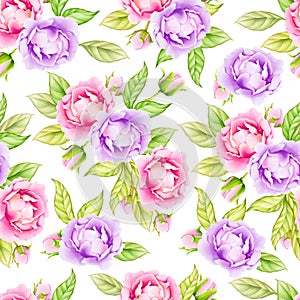 Beautiful roses seamless pattern