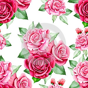 Beautiful roses seamless pattern