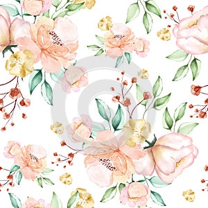 Beautiful roses seamless pattern