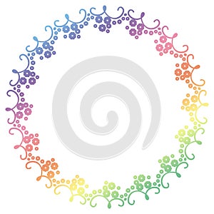 Beautiful round gradient frame. Raster clip art.