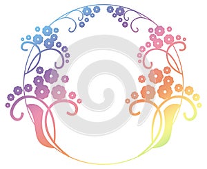 Beautiful round gradient frame. Raster clip art.