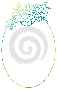 Beautiful round gradient frame. Raster clip art.