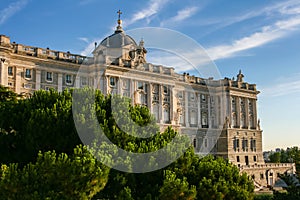 Beautiful Royal Palace of Madrid in Spain