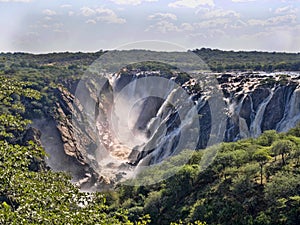 Beautiful Ruacana falls on the border of Namibia and Botswana.