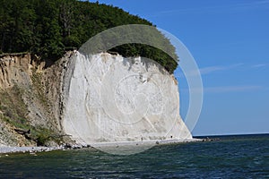 Beautiful Rugen Island landscape with clear blue sky in the background