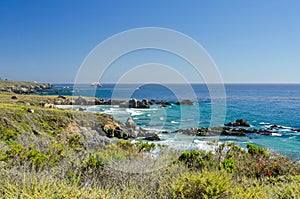 Beautiful rugged coastline at the Pacific Ocean in California, United States