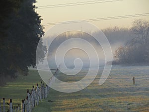 Beautiful rugged sunrises with fog