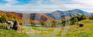 Beautiful rural countryside of Romania