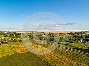 Beautiful rural landscape shot from above. Russia