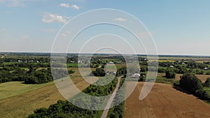 Beautiful rural landscape shot from above. Russia