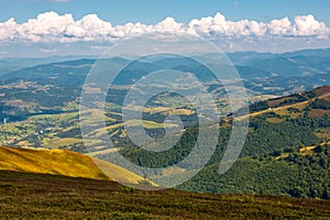 Beautiful rural valley on fine summer day