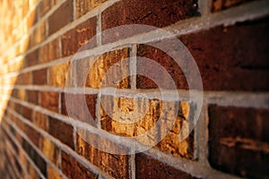 Beautiful rustic brickwork in perspective