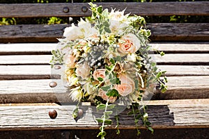 Beautiful rustic wedding bouquet