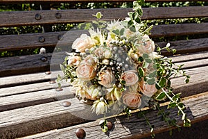 Beautiful rustic wedding bouquet