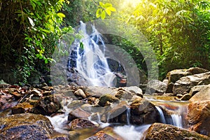 Beautiful Sai Rung waterfall photo