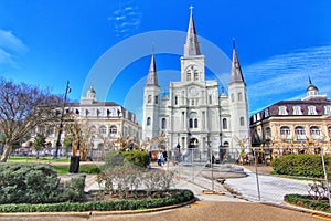 Beautiful Saint Louis Cathedral in the French Quarter, New Orleans Louisiana
