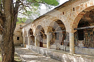 beautiful Saint Nicholas Church at the village of Voskopoja in Korce Albania
