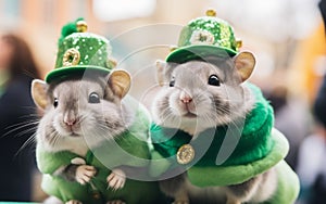 A Beautiful Saint Patrick Day Parade. Generative AI