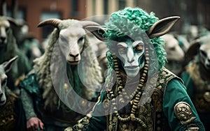 A Beautiful Saint Patrick Day Parade. Generative AI