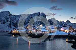 Sakrisoy Rorbuer at the Lofoten Islands in Norway