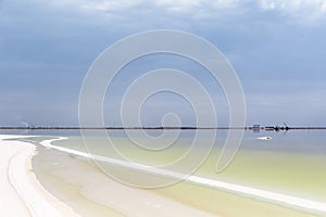 Beautiful salt pan landscape