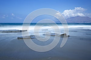 Beautiful sand beach in the south of Crete, Greece