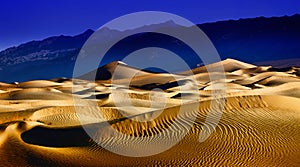 Beautiful Sand Dune Formations in Death Valley photo