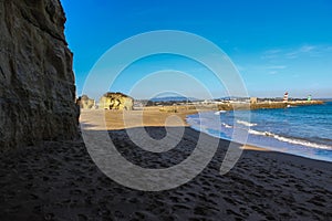 Beautiful sandy beach near Lagos in Ponta da Piedade, Algarve region, Portugal.