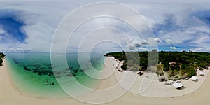Beautiful sandy beach. 360 panorama. photo