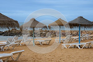 Beautiful sandy beach in Quarteira photo