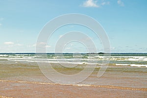 Beautiful sandy beach Yyteri at summer, in Pori, Finland