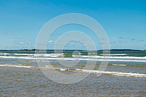 Beautiful sandy beach Yyteri at summer, in Pori, Finland