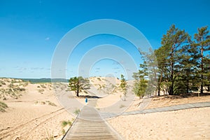 Beautiful sandy beach Yyteri at summer, in Pori, Finland