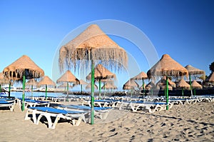 Beautiful sandy Playa de Puerto Colon in Adeje on Tenerife