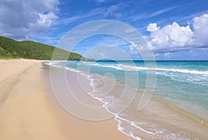 Beautiful sandy Resaca beach on Isla Culebra