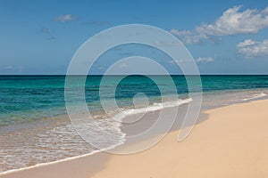 Beautiful Sandy Tropical Beach and Ocean Seascape