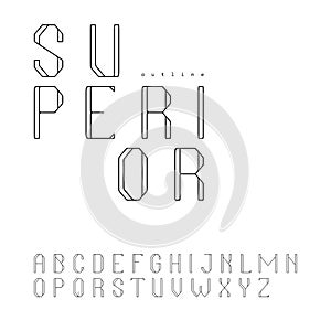 Beautiful sans serif font in uppercase